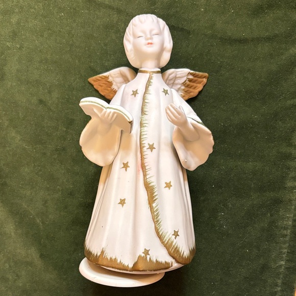 Schmid Other - Vintage 70s Schmid Bros Ceramic Rotating Musical Angel plays Brahms Lullaby